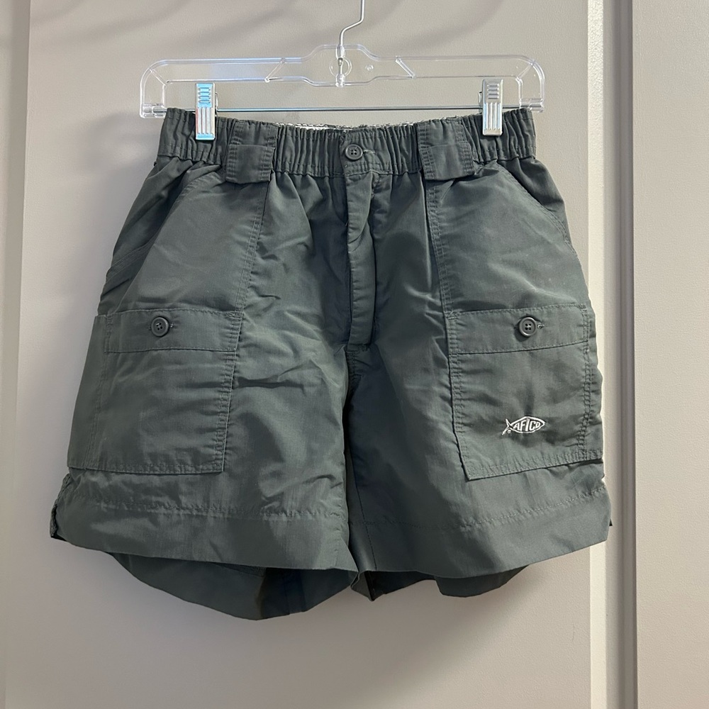 Men’s Aftco 30w, 6in inseam, rhino gray shorts